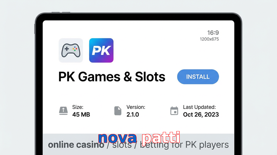Game list for Nova Patti gameapk section