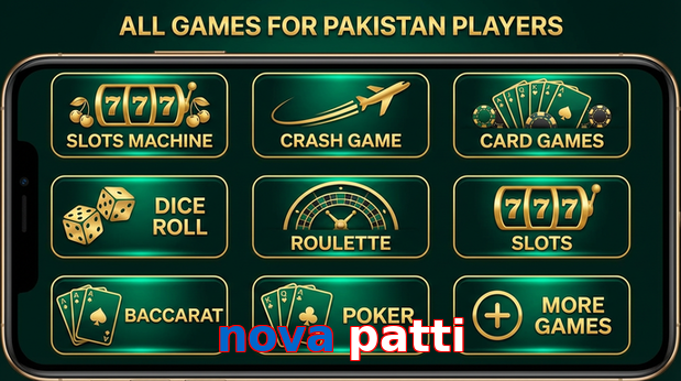 Main screen of Nova Patti games page for PK players