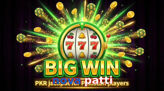 Big win animation on Nova Patti slot game